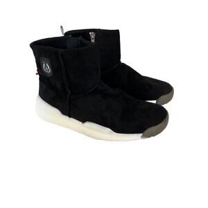 Ahico Mens Shoes Sneakers Boots Zip Up Faux Suede Lightweight Black Size 7 / 40